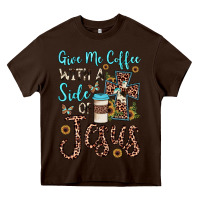 Chocolate Brown give me coffee with a side of jesus Heavy Core Tee - JahusDesignShop