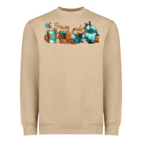 Mushroom Winter Coffee Cups Heavyweight Sweatshirt - FaDigitalArtStudio