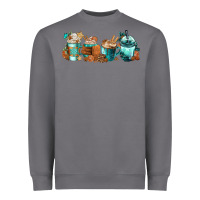 Storm Winter Coffee Cups Heavyweight Sweatshirt - FaDigitalArtStudio