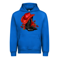 Cobalt valentines day cowboy boots red  and roses Urban Hoodie - AdoDesignShop