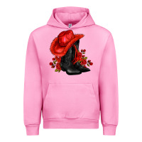 Fuchsia Pink valentines day cowboy boots red  and roses Urban Hoodie - AdoDesignShop