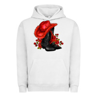 Pigment Lunar Rock valentines day cowboy boots red  and roses Urban Hoodie - AdoDesignShop