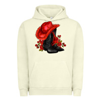 Valentines Day Cowboy Boots Red  And Roses Urban Hoodie | Teevron
