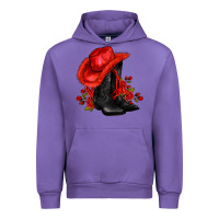 Tulip valentines day cowboy boots red  and roses Urban Hoodie - AdoDesignShop