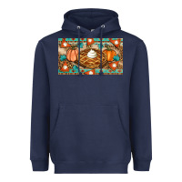 Navy pumpkin pie Heavyweight Hoodie - Artiststas