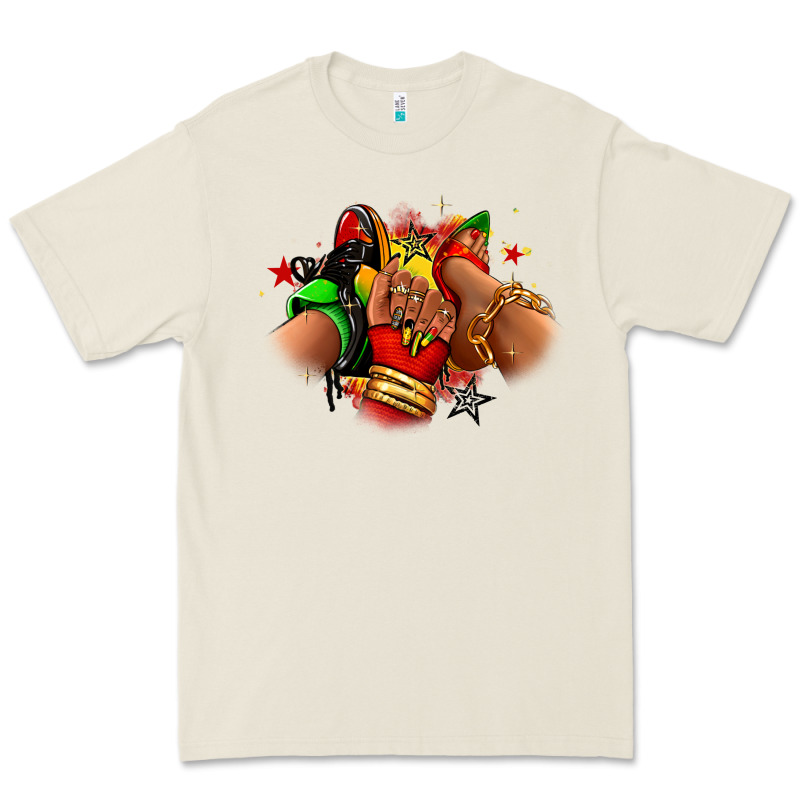 Juneteenth Sneaker And Heel Afro Woman Premium Tee by RanaPortraitStore | Teevron