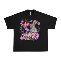 Black Easter eggs and Bunny with Cross Easter Day Urban Heavy Tee - HowdyJamesFarm
