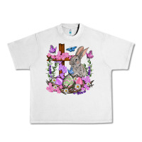 Lunar Rock Easter eggs and Bunny with Cross Easter Day Urban Heavy Tee - HowdyJamesFarm