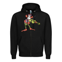 Black the iommi monkey Zipper Hoodie - lanVoArt