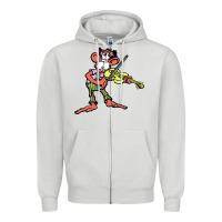 Dove Grey the iommi monkey Zipper Hoodie - lanVoArt