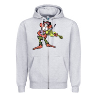 Heather Grey the iommi monkey Zipper Hoodie - lanVoArt