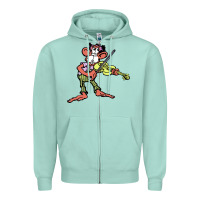 Seafoam the iommi monkey Zipper Hoodie - lanVoArt