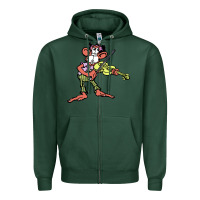 Sports Green the iommi monkey Zipper Hoodie - lanVoArt