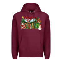 Burgundy Christmas Crew Premium Hoodie - FaDigitalArtStudio