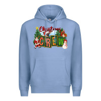 Colony Blue Christmas Crew Premium Hoodie - FaDigitalArtStudio