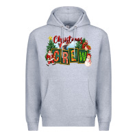 Heather Grey Christmas Crew Premium Hoodie - FaDigitalArtStudio