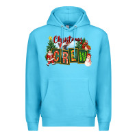 Ocean Blue Christmas Crew Premium Hoodie - FaDigitalArtStudio
