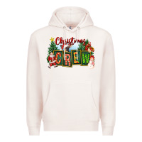 Pale Pink Christmas Crew Premium Hoodie - FaDigitalArtStudio
