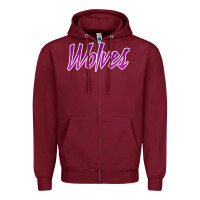 Burgundy Timberwolves Prince Jersey gift Zipper Hoodie - lanVoArt