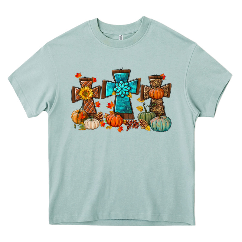 Fall Tree Cross Heavy Core Tee by BundleAndBundleShop | Teevron
