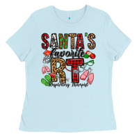 Santa's Favorite Rt Respiratory Therapist Ladies Tee | Teevron