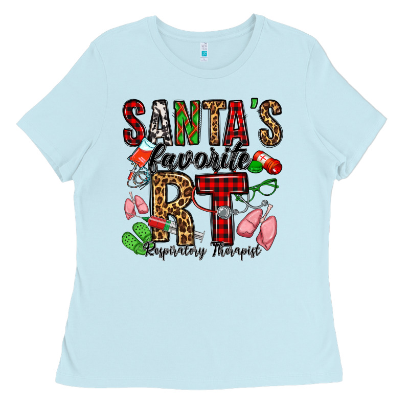 Santa's Favorite Rt Respiratory Therapist Ladies Tee by Jasminsmagicworld | Teevron