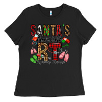 Black santa's favorite rt respiratory therapist Ladies Tee - Jasminsmagicworld