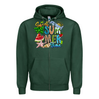 Sports Green summer time Zipper Hoodie - CowhideDigitalArt