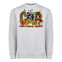 Heather Grey christmas cna certified nursing assistant Heavyweight Sweatshirt - FaDigitalArtStudio