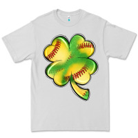 Dove Grey st. patrick's day clover softball Premium Tee - Artiststas