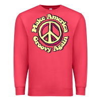 Cardinal Make America Groovy Again Peace Sign 70S Retro Premium Sweatshirt - lanVoArt