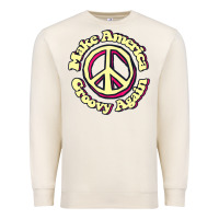 Sandshell Make America Groovy Again Peace Sign 70S Retro Premium Sweatshirt - lanVoArt