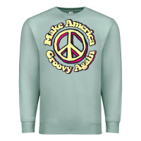 Seafoam Make America Groovy Again Peace Sign 70S Retro Premium Sweatshirt - lanVoArt