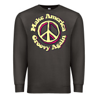 Smoke Make America Groovy Again Peace Sign 70S Retro Premium Sweatshirt - lanVoArt