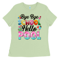 Matcha bye bye school hello pool Ladies Tee - BarkalooDesign