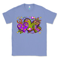 Colony Blue Mardi Gras hearts Classic Tee - NancyCooperArtShop