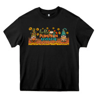 Black hello pumpkin season libbey glass Heavy Core Tee - BundleAndBundleShop