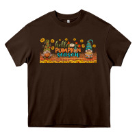 Chocolate Brown hello pumpkin season libbey glass Heavy Core Tee - BundleAndBundleShop