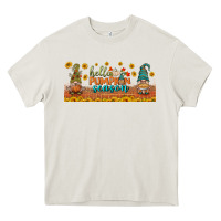 Cream hello pumpkin season libbey glass Heavy Core Tee - BundleAndBundleShop