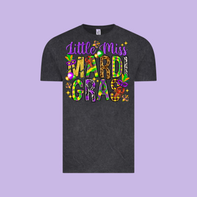 Little Miss Mardi Gras Hjf Vintage Tee Designed By Howdyjamesfarm