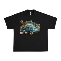Black Truck USA country road take me home 4th of july Urban Heavy Tee - HowdyJamesFarm
