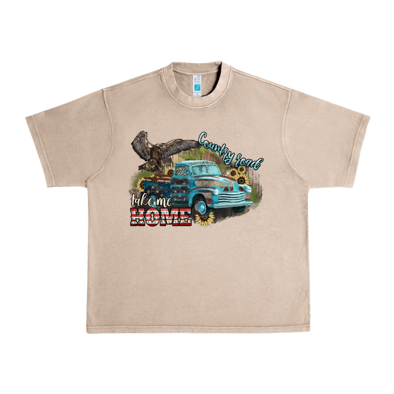Truck Usa Country Road Take Me Home 4th Of July Urban Heavy Tee by HowdyJamesFarm | Teevron