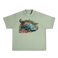 Oil Green Truck USA country road take me home 4th of july Urban Heavy Tee - HowdyJamesFarm