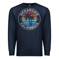Navy Oceanside California Ca Vintage Retro 70S Premium Sweatshirt - lanVoArt