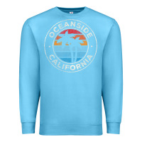 Ocean Blue Oceanside California Ca Vintage Retro 70S Premium Sweatshirt - lanVoArt