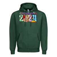 Sports Green Happy Easter 2024 Zipper Hoodie - CowhideDigitalArt