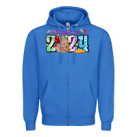 True Royal Happy Easter 2024 Zipper Hoodie - CowhideDigitalArt