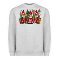 Heather Grey Christmas Elfs Heavyweight Sweatshirt - FaDigitalArtStudio