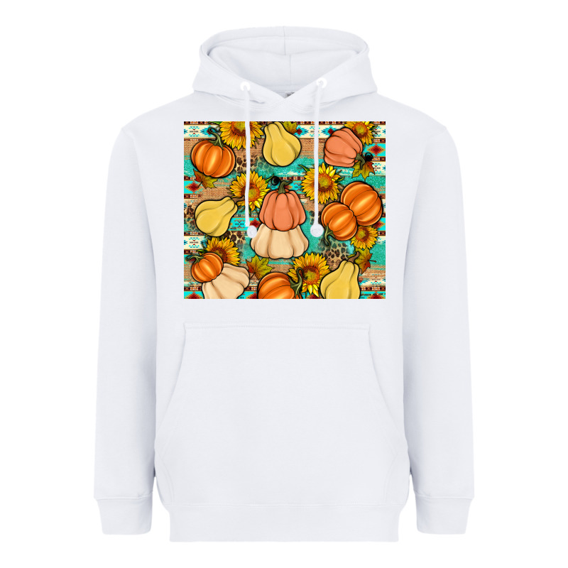 Pumpkin Sunflowers Leaves Heavyweight Hoodie by Artiststas | Teevron