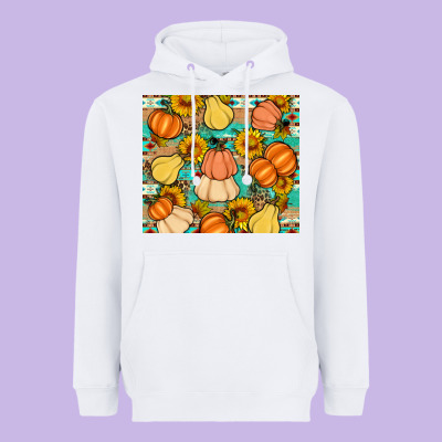 Pumpkin Sunflowers Leaves Heavyweight Hoodie Designed By Artiststas
